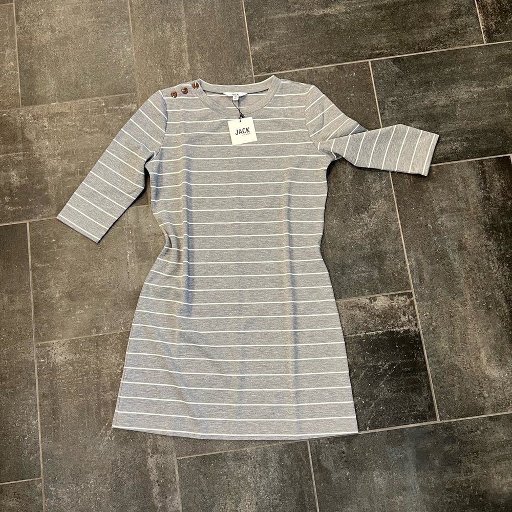 Gray Striped Dress